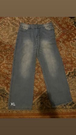Baggy-ish blue wash jeans