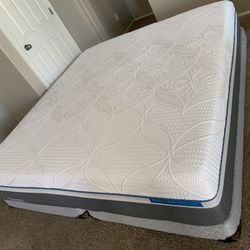 KING SEALY POSTUREPEDIC MATTRESS AND FREE BOX SPRINGS 