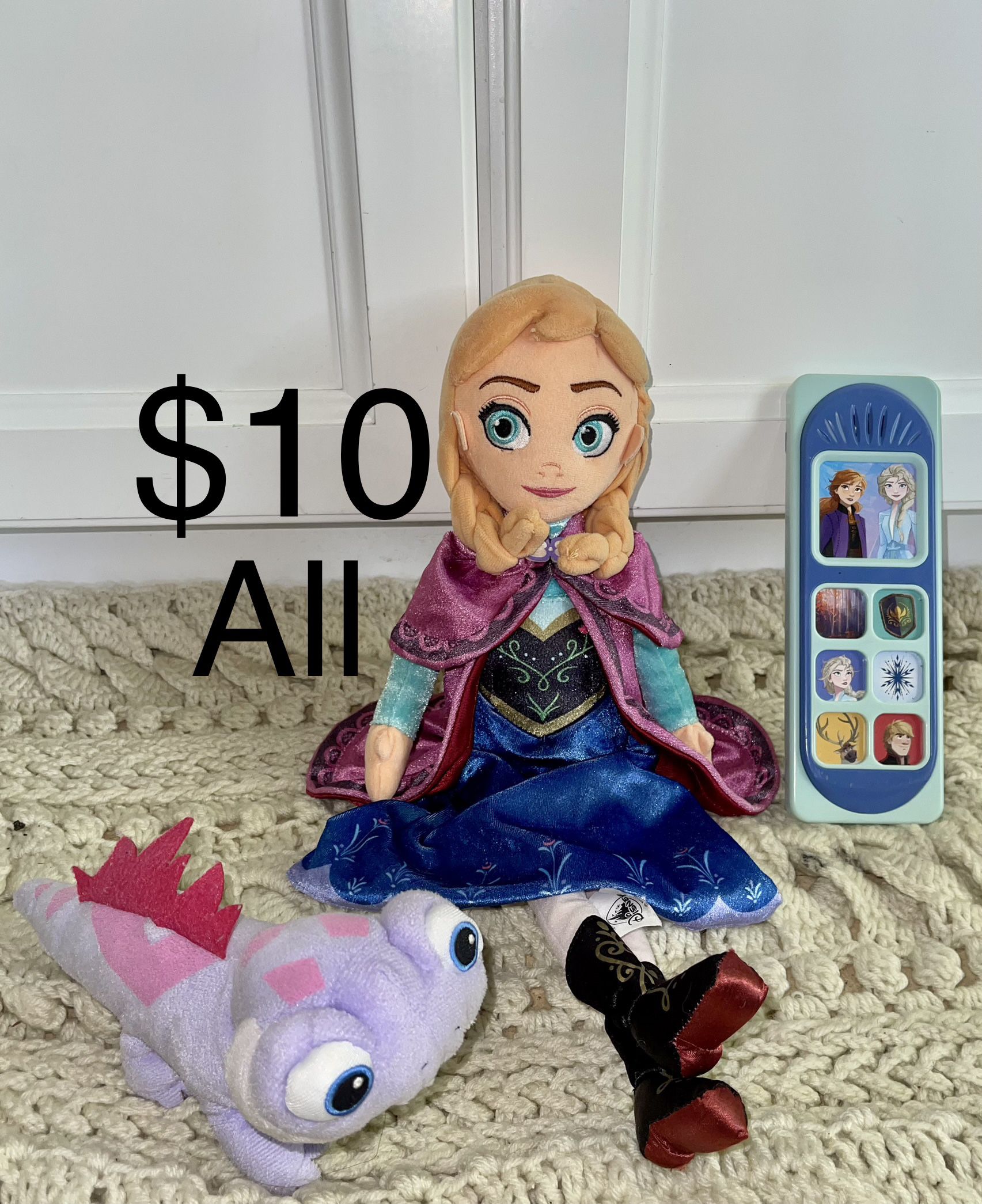 $10 Bundle of Disney Frozen 2 plushies, Anna Plush and Bruni