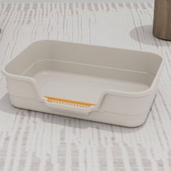 Extea Large Cat Litter Box with High Sides,Cat Boxes for Indoor Cats,Cat Litter Pan for Kitty,Litter Box with Low Entry,Easy to Clean,Anti-Splashing,2