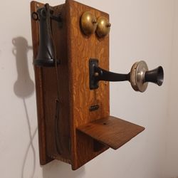 1907 Decorative Antique Wooden Wall Phone  ( NON -FUNCTIONAL) 