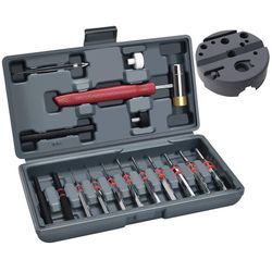 Pin Punch Set, Steel Roll Pin Punch Set, Punch Tool, Pin Punches with Replaceable Face Hammer, Made of Solid Material, Mechanical Repair Tool with Ben