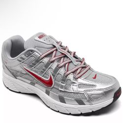 Nike P-6000 "College Grey/Vast Grey/Phantom/Fire Red" Grade School Boys' Shoe