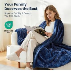 New Sophia & William Faux Fur Throw Blanket 60” x 80”
