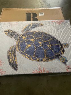 Sea Turtle painting size 24 inch by 16 inch new