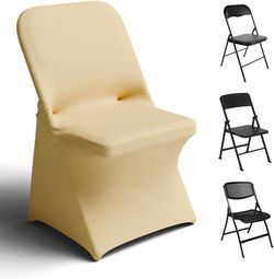 Trlyc Spandex Folding Chair Covers 50 Pcs Universal Fitted Stretchy