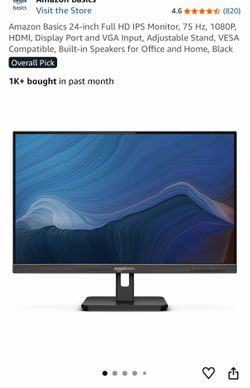 2 Amazon basic by AOC 24” Computer monitor