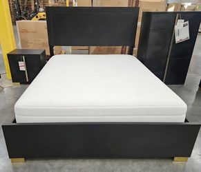Touch LED queen bed