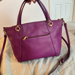Coach Purple Pebbled Handbag