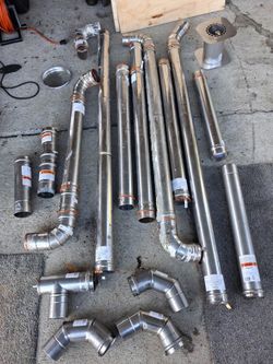 Stainless Steel Gas Vent Pipe Lot – Great Condition – Ready to Install
