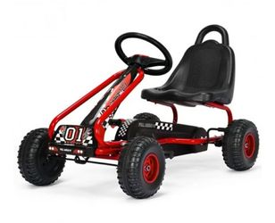 4 Wheel Pedal Powered Ride On With Adjustable Seat-Red 