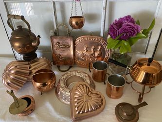 15 Piece Vintage Copper-ware Lot