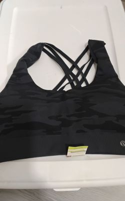 Black Camo Sports Bra with Strappy Back Xl