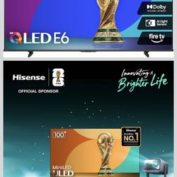 Hisense 75" E6 Cinema Series Hi-QLED 4K UHD Smart Fire TV