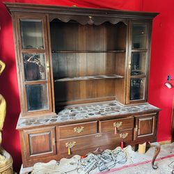 Vintage Solid Wood Furniture – Hutch, Buffet, Cabinets, Coffee Table