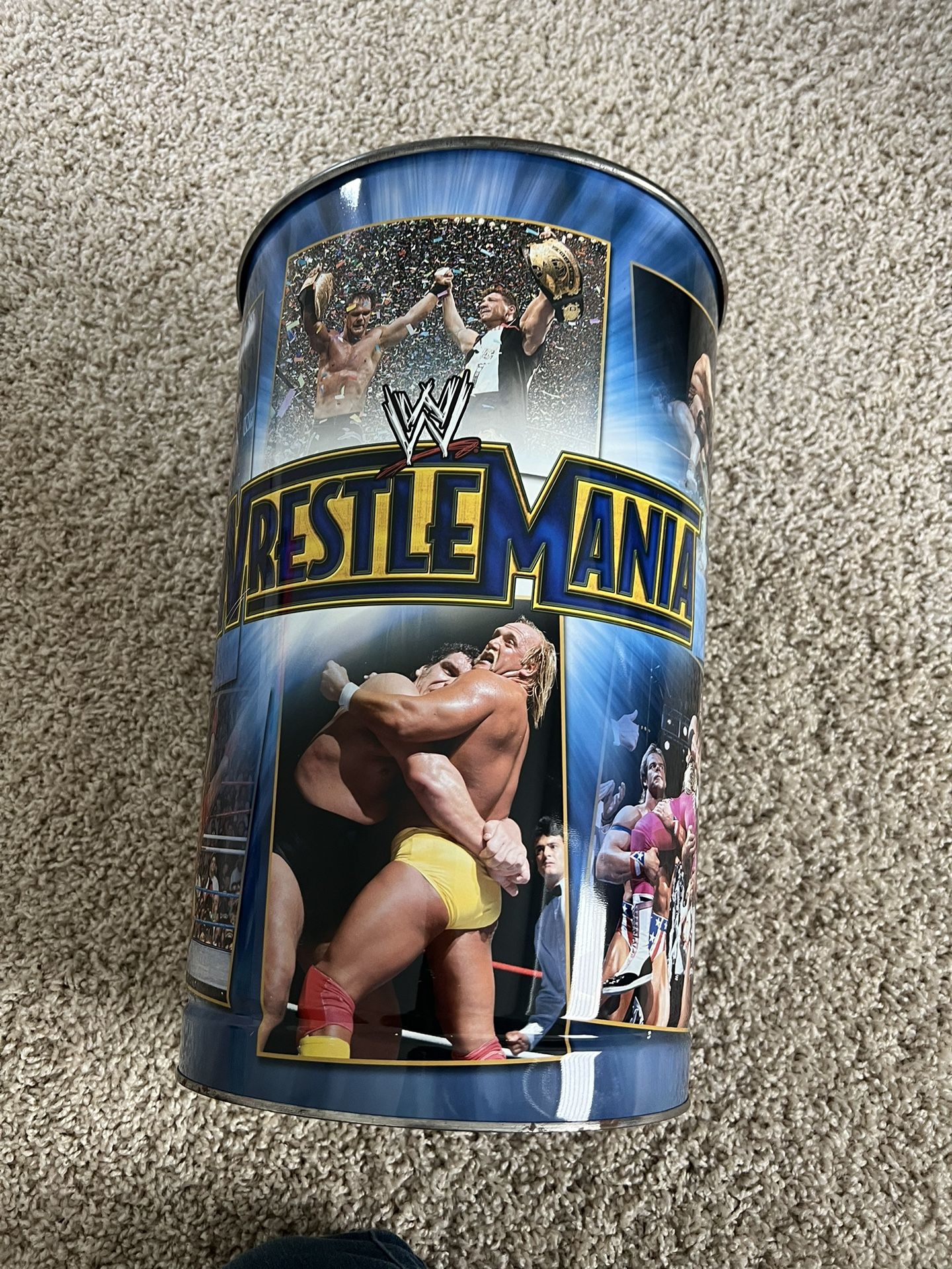 Vintage Wwf Wwe Wrestlemania Garbage Can Tin