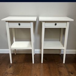 IKEA Hemnes Side Table - Glossy White
