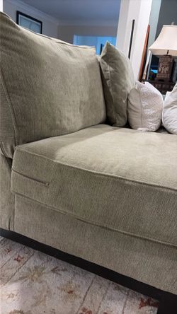 Olive colored elegant sofa set