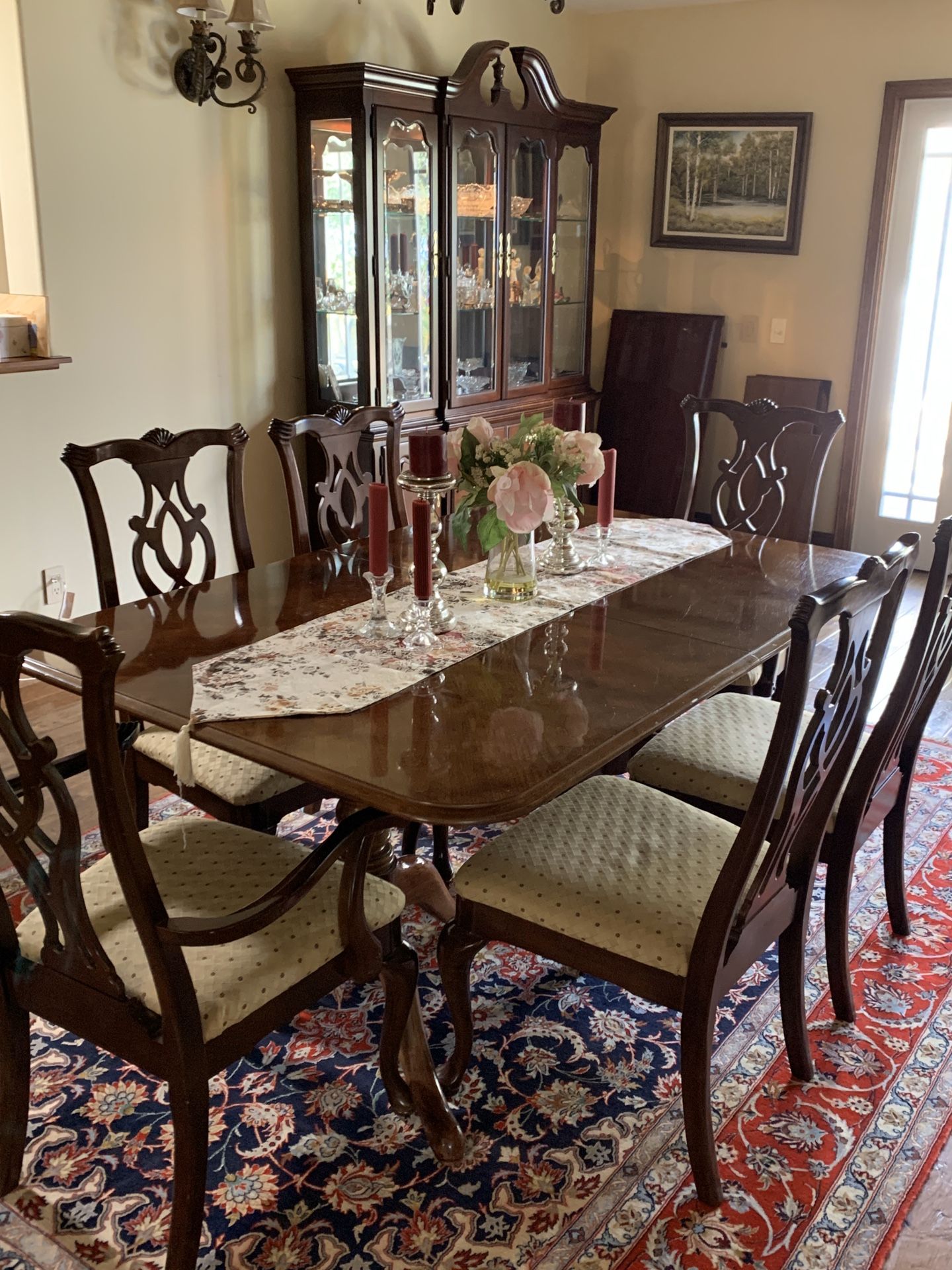Thomasville Dining Room Set - Table, Chairs and China Cabinet for Sale ...