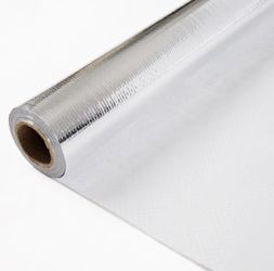 Wellco 48in X 100ft Aluminum Film Woven Fabric