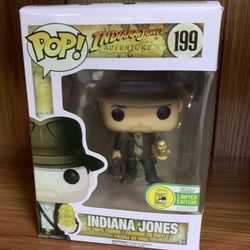Funko Pop! 199 Indiana Jones Holding Idol 2016 SDCC Excl Vaulted NIB RARE VHTF