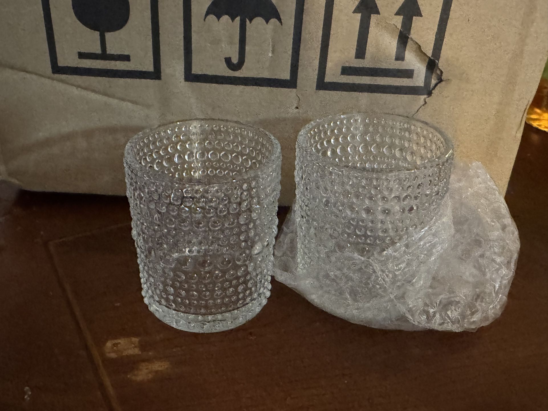 Clear Glass Tea Light Candle Holders Bulk