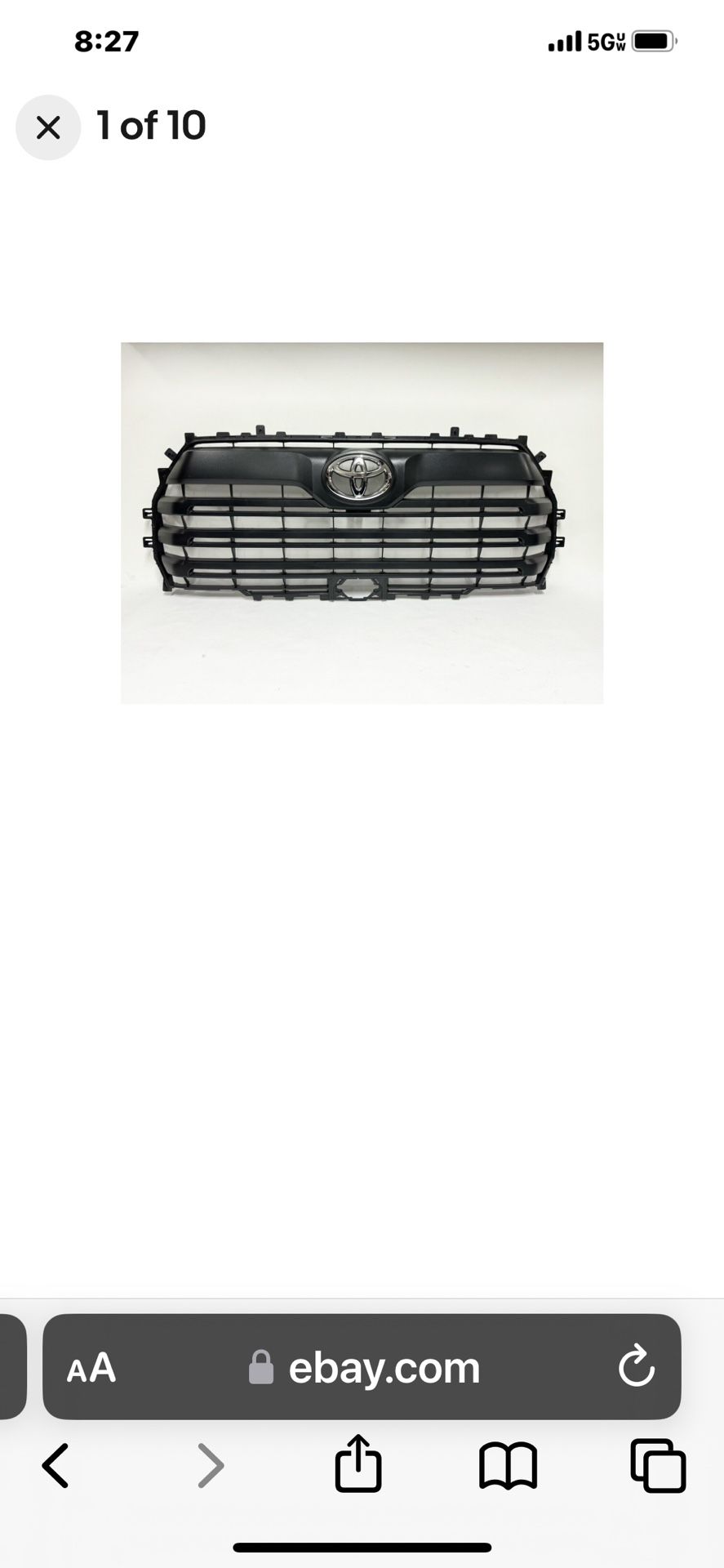 2022 To 2024 Toyota Tundra Front Grill OE Equipment 