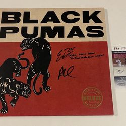 BLACK PUMAS SIGNED SELF TITLED DELUXE EDITION VINYL RECORD JSA COA