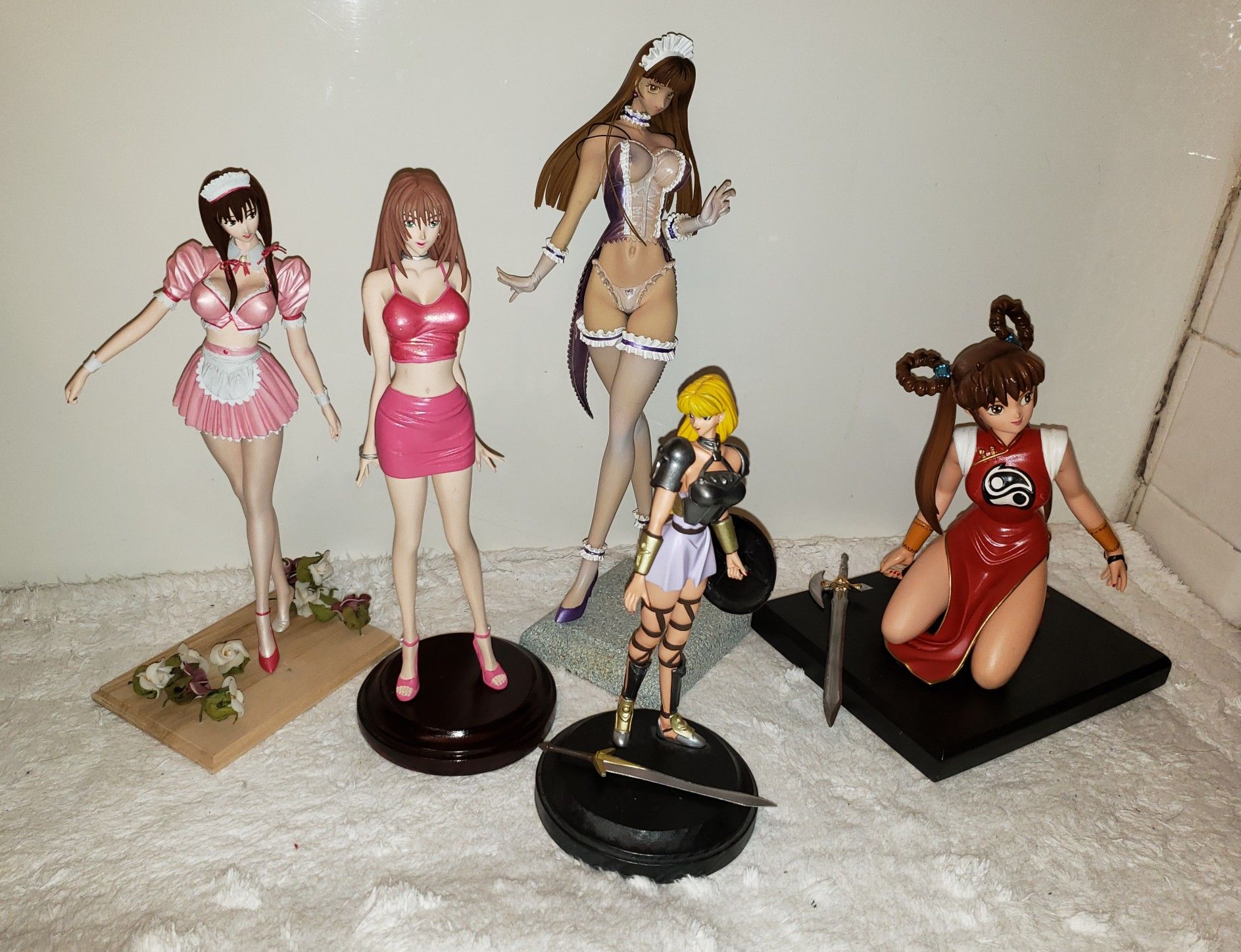 Lovely Anime Statue Figurines G Taste Moe , Hoshino Devil Hunter Yohko, etc Lot!