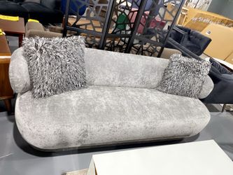 NEW SOFA GRAY BUCKLE VELVET 90x60