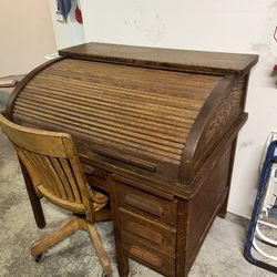 Antique Roll Top Desk