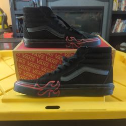 Vans Sk8-Hi Flame Size 9.5 Shoes