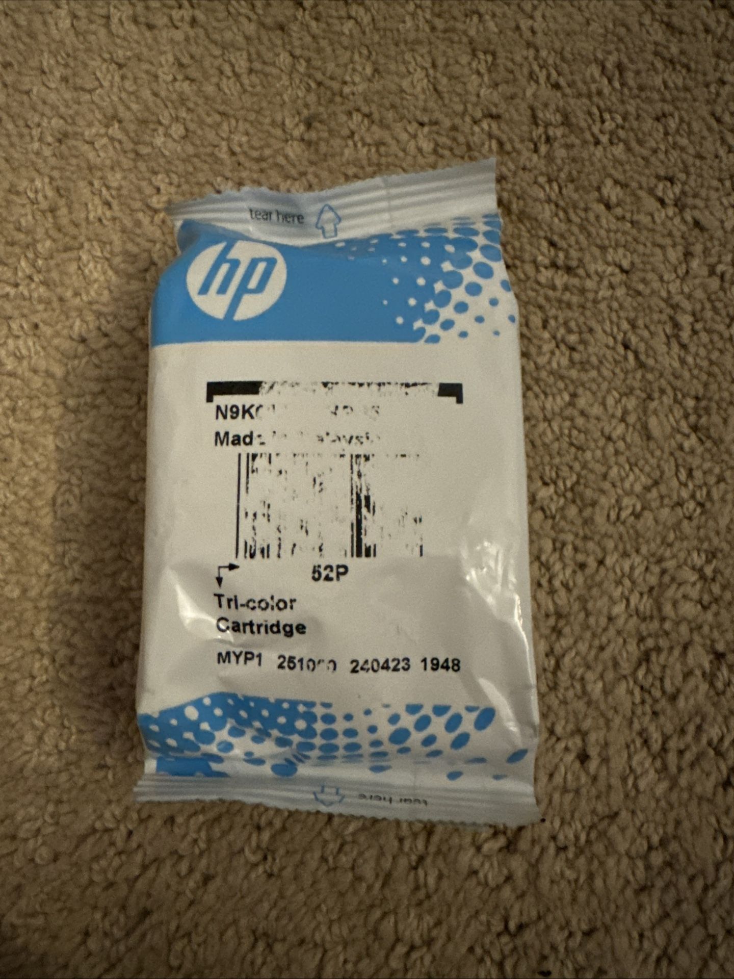 HP 65 Tri-Color Ink Cartridge – Genuine – N9K01A / Sealed Bag