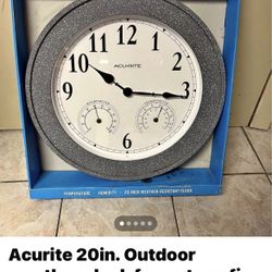 Outdoor Clock Faux Stone 
