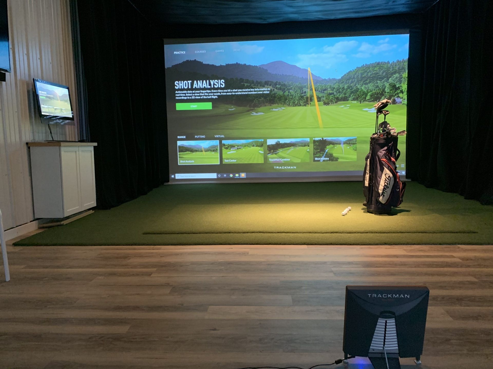 Left Handed Mat Country Club Elite - 5’ X 10’ Real Feel Golf Mat - GREAT FOR SIMULATOR ...