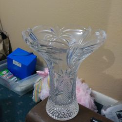 Crystal Palm Vase