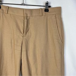 Banana Republic Ryan Camel brown Beige Tan women's dress pants straight leg size 12 P Petite Slacks 