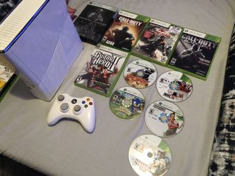 Xbox 360 with games and controller