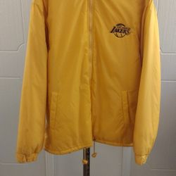 Los Angeles Lakers Yellow Jacket With Detachable Hoodie - Size XL - Color : Multi Color , Yellow , Purple