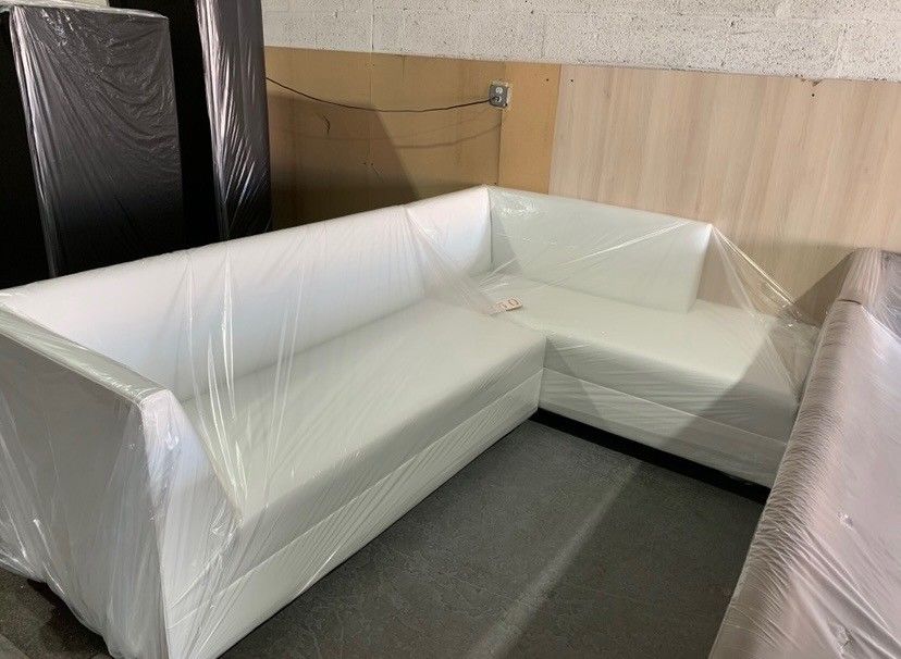 White Leather Sofa Brand new Available For Pickup Or Delivery