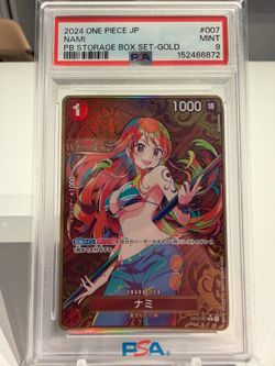 Japanese One Piece TCG Nami ST-007 PB Storage Box Gold PSA 9