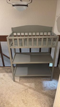 Gray Baby Changing Table