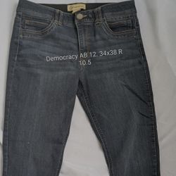 Womens Democracy AB Technology 12 Denim  Blue Jeans 34x28 Rise 10.5 Body Shaping.

The tag B1304XXBX refers to a highly popular style of Democracy "Ab