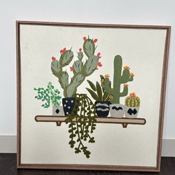 Crochet Plant Wall Art Decor