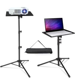 AKTOP Pro Laptop - Projector - Tripod Stand, Universal Laptop Floor Stand Adjustable Tall 23 to 46 Inch, Foldable Computer DJ Equipment Holder Mount, 