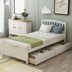 Twin Storage Bed With Drawers 
