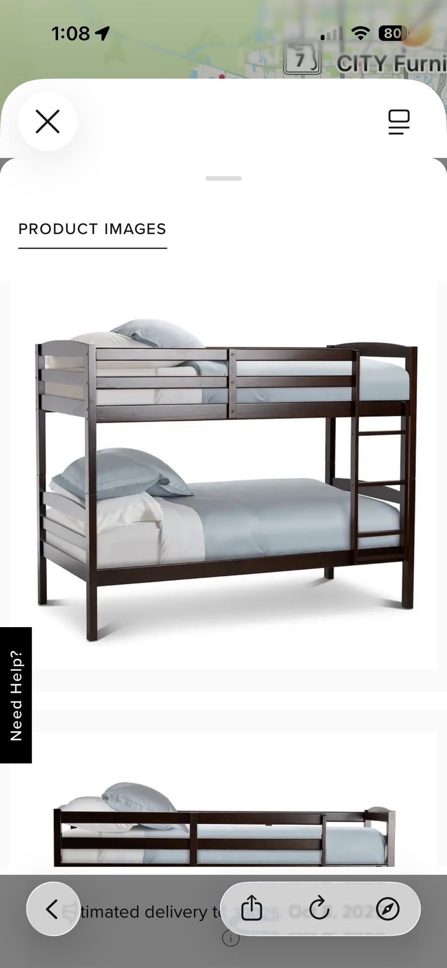 Marley Dark Tone Bunk Bed