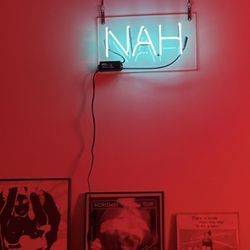Custom Neon Sign”NAH”
