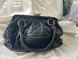 Black marc jacobs stam quilted bag