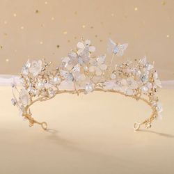 Wedding Crown Hair Jewelry Bride Headwear Baroque Rhinestone Gold Silver Color Tiaras Princess Accessories for Queen's Party   Message me if you are i